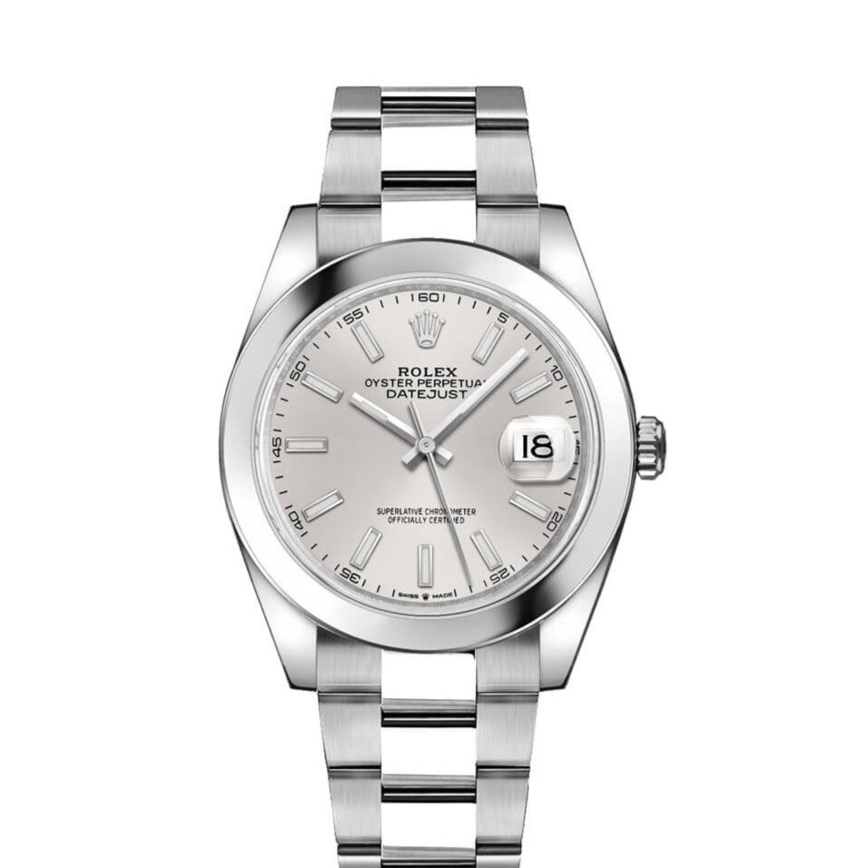 Rolex Datejust 41mm Silver Dial Oyster Stainless Steel Watch 116300