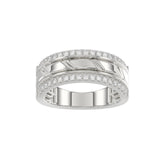 MEN'S BAND 0.50CT ROUND DIAMOND 14K WHITE GOLD