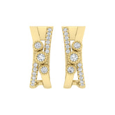 LADIES EARRINGS 0.30CT ROUND DIAMOND 10K YELLOW GOLD