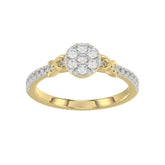 LADIES RING 0.33CT ROUND DIAMOND 10K YELLOW GOLD