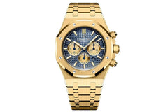 Audemars Piguet Royal Oak Chronograph 41mm Blue Dial 18k Yellow Gold Watch 26331BA