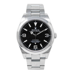Rolex Explorer 39mm Black Dial Oyster Stainless Steel Watch 214270