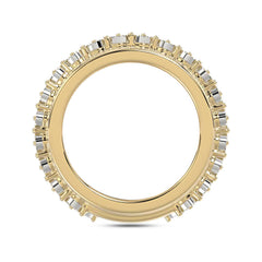 MEN'S BAND 2.00CT ROUND DIAMOND 10K YELLOW GOLD