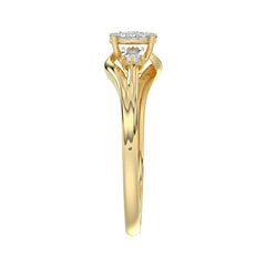 LADIES RING 0.15CT ROUND DIAMOND 10K YELLOW GOLD