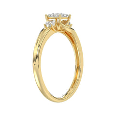 LADIES RING 0.15CT ROUND DIAMOND 10K YELLOW GOLD