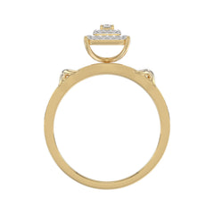 LADIES TRIOS 1.00CT ROUND DIAMOND 10K YELLOW GOLD