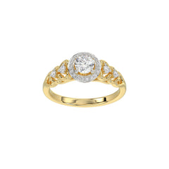 LADIES RING 0.20CT ROUND DIAMOND 10K YELLOW GOLD