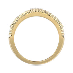 MEN'S RING 0.75CT ROUND DIAMOND 10K YELLOW GOLD