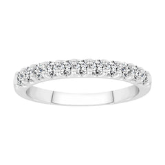 LADIES BAND 0.50CT ROUND DIAMOND 14K WHITE GOLD