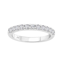 LADIES BAND 0.50CT ROUND DIAMOND 14K WHITE GOLD