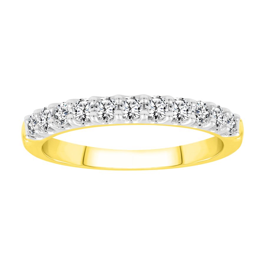 LADIES BAND 0.50CT ROUND DIAMOND 14K YELLOW GOLD