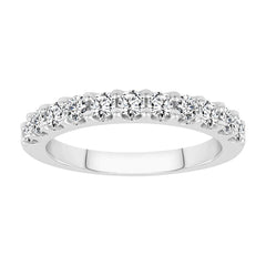 LADIES BAND 0.75CT ROUND DIAMOND 14K WHITE GOLD (SI QUALITY)