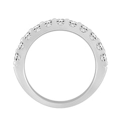 LADIES BAND 1.00CT ROUND DIAMOND 14K WHITE GOLD