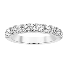 LADIES BAND 1.00CT ROUND DIAMOND 14K WHITE GOLD (SI QUALITY)