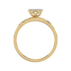 LADIES TRIOS SET 0.33CT ROUND DIAMOND 10K YELLOW GOLD