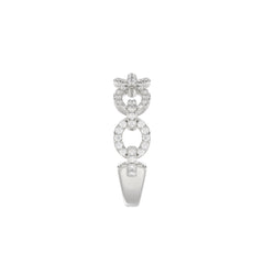 LADIES BAND 0.33CT ROUND DIAMOND 14K WHITE GOLD