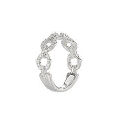 LADIES BAND 0.33CT ROUND DIAMOND 14K WHITE GOLD
