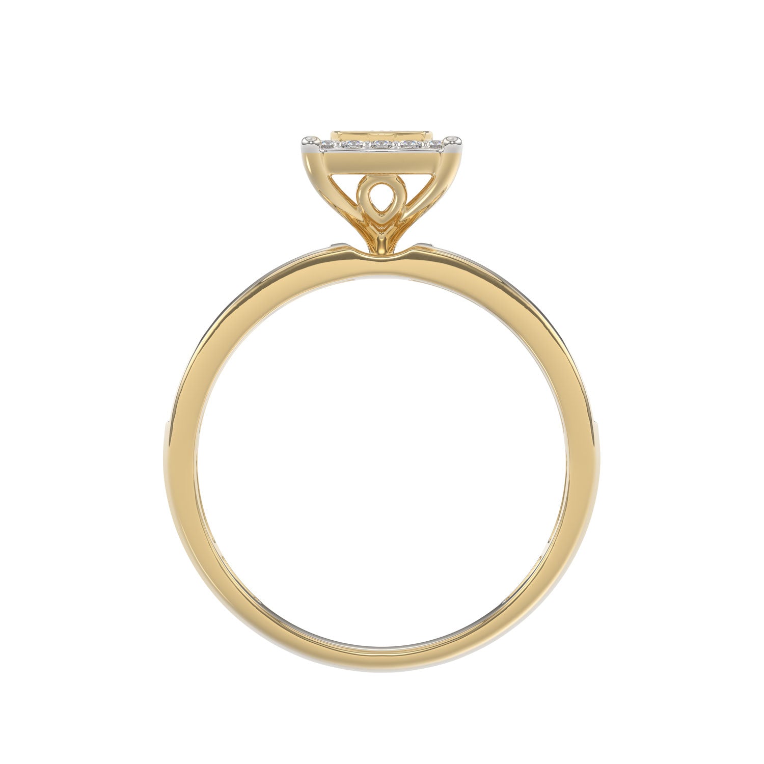 LADIES TRIO SET 1.00CT ROUND DIAMOND 10K YELLOW GOLD