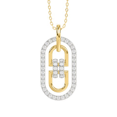 LADIES PENDANT 0.25CT ROUND DIAMOND 14K YELLOW GOLD
