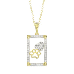 LADIES PENDANT WITH CHAIN 0.25CT ROUND DIAMOND 14K YELLOW GOLD