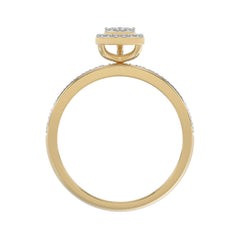 LADIES TRIO SET 1.00CT ROUND/BAGUETTE DIAMOND 10K YELLOW GOLD