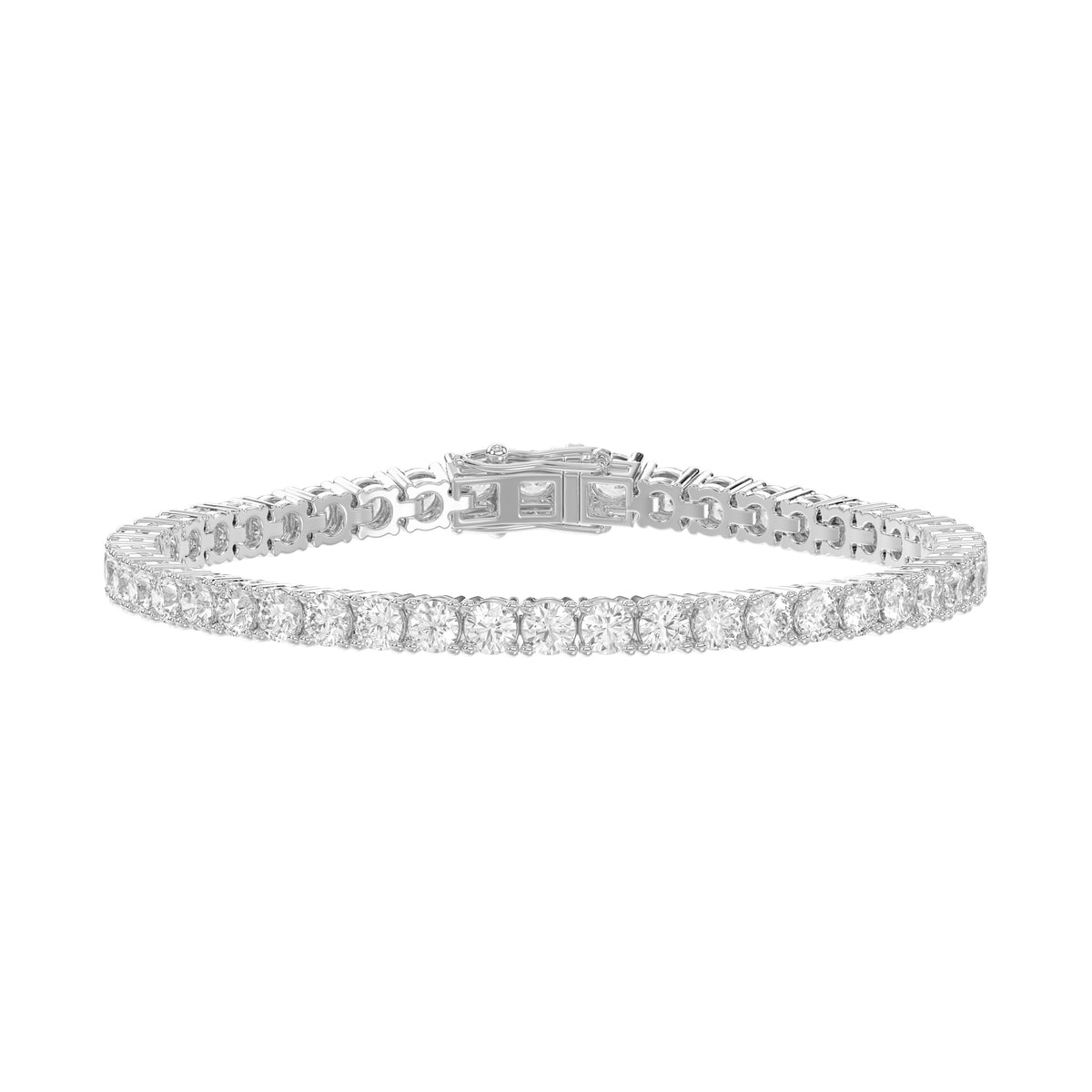 LADIES TENNIS BRACELET 3.00CT ROUND DIAMOND 14K WHITE GOLD