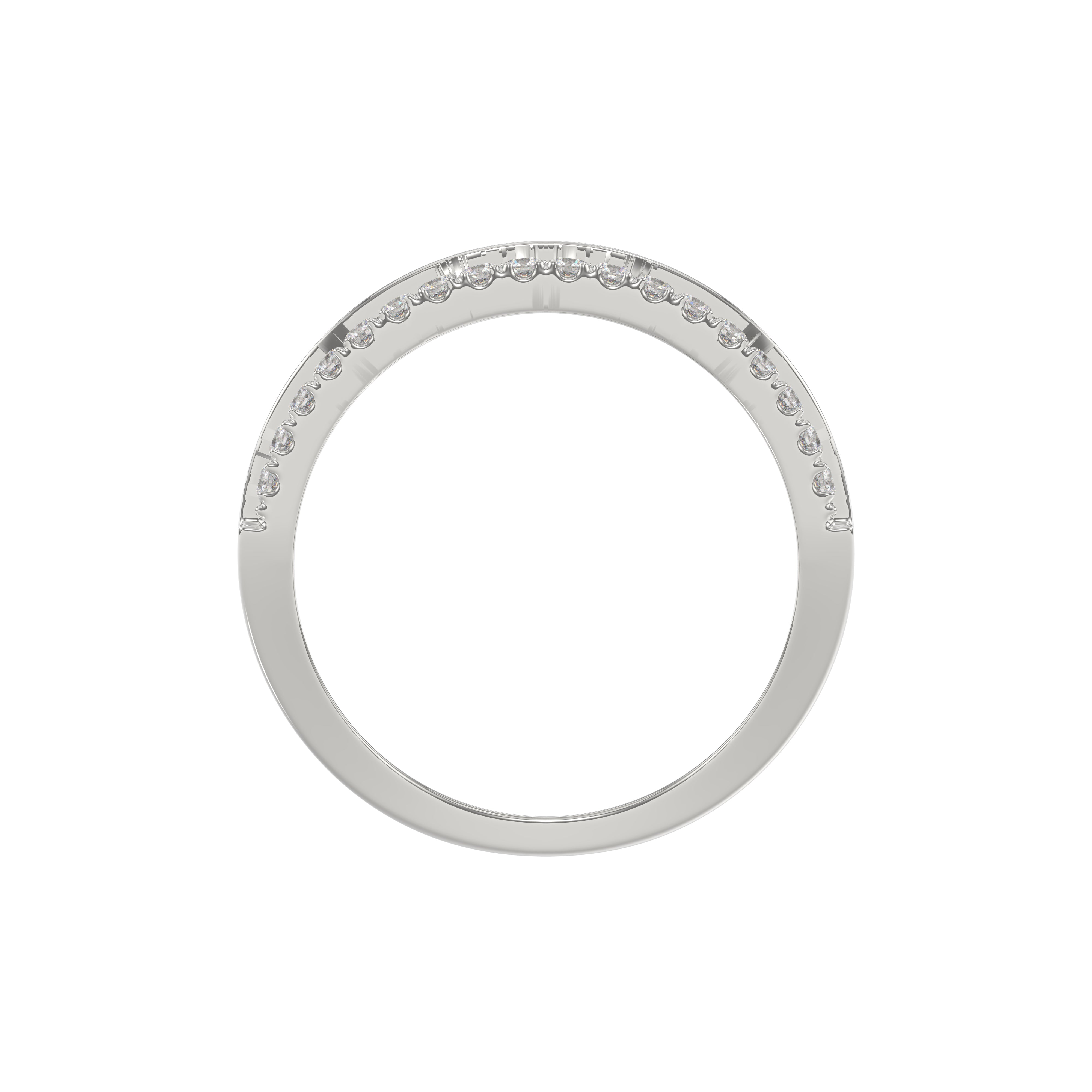 MEN'S BAND 0.50CT ROUND DIAMOND 14K WHITE GOLD