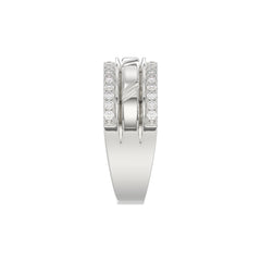 MEN'S BAND 0.50CT ROUND DIAMOND 14K WHITE GOLD