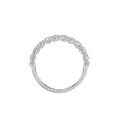 LADIES RING 0.15CT ROUND DIAMOND 14K WHITE GOLD