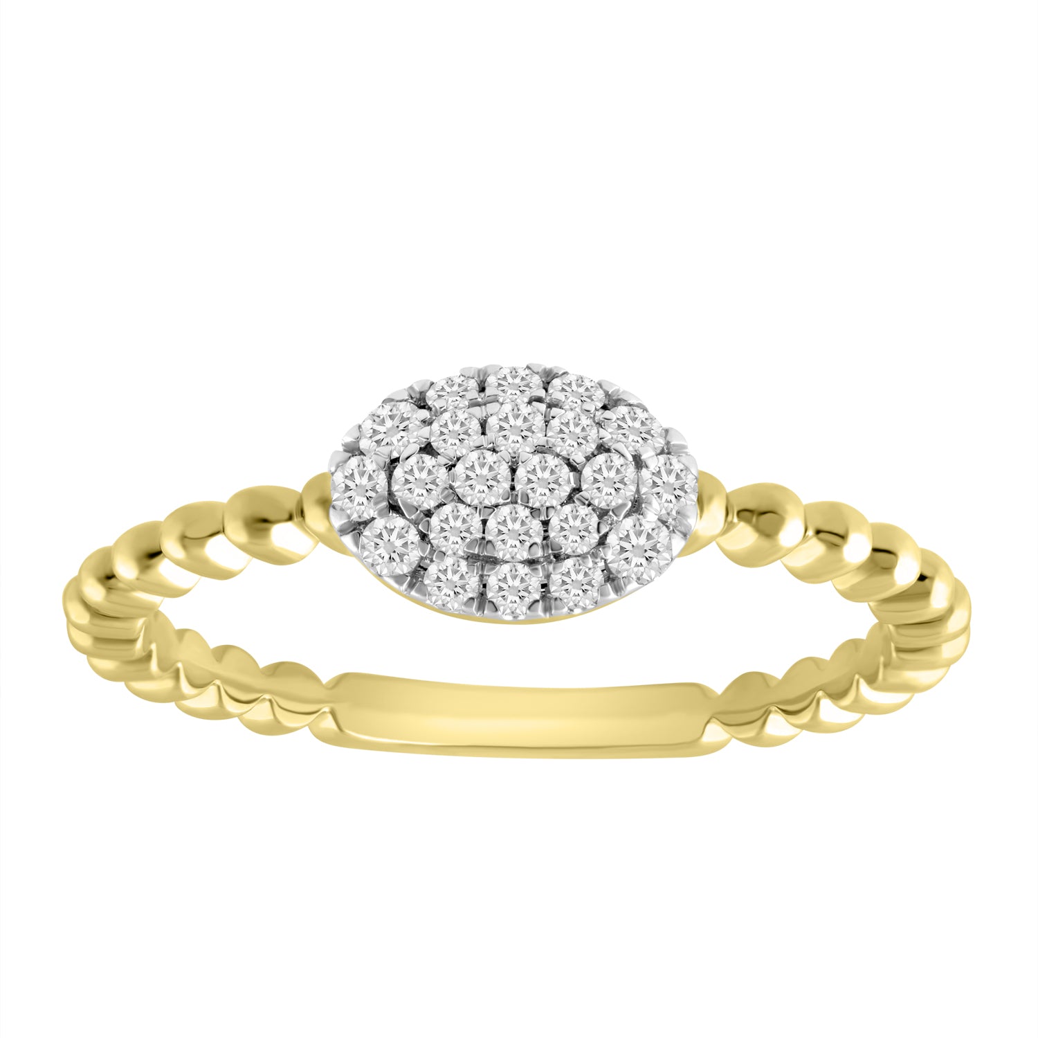 LADIES RING 0.20CT ROUND DIAMOND 14K YELLOW GOLD