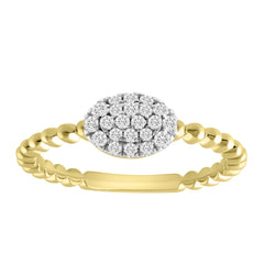 LADIES RING 0.20CT ROUND DIAMOND 14K YELLOW GOLD