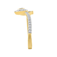 LADIES RING 0.33CT ROUND DIAMOND 14K YELLOW GOLD