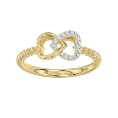 LADIES RING 0.10CT ROUND DIAMOND 10K YELLOW GOLD