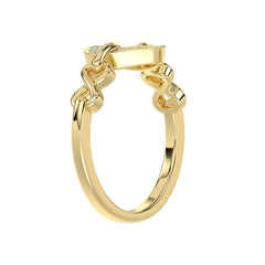 LADIES RING 0.05CT ROUND DIAMOND 10K YELLOW GOLD