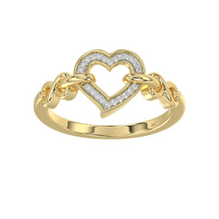 LADIES RING 0.05CT ROUND DIAMOND 10K YELLOW GOLD