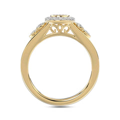 LADIES RING 0.33CT ROUND DIAMOND 10K YELLOW GOLD