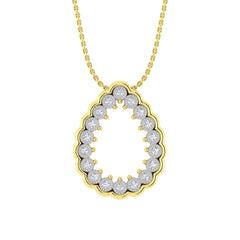 LADIES NECKLACE 0.20CT ROUND DIAMOND 10K YELLOW GOLD