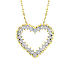 LADIES NECKLACE 0.20CT ROUND DIAMOND 10K YELLOW GOLD