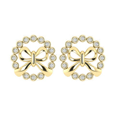LADIES PENDANT WITH CHAIN 0.13CT ROUND DIAMOND 10K YELLOW GOLD
