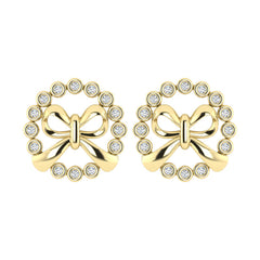 LADIES PENDANT WITH CHAIN 0.13CT ROUND DIAMOND 10K YELLOW GOLD