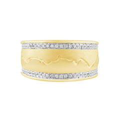 MEN'S RING 0.33CT ROUND DIAMOND 10K YELLOW GOLD