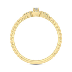 LADIES RING 0.15CT ROUND DIAMOND 10K YELLOW GOLD
