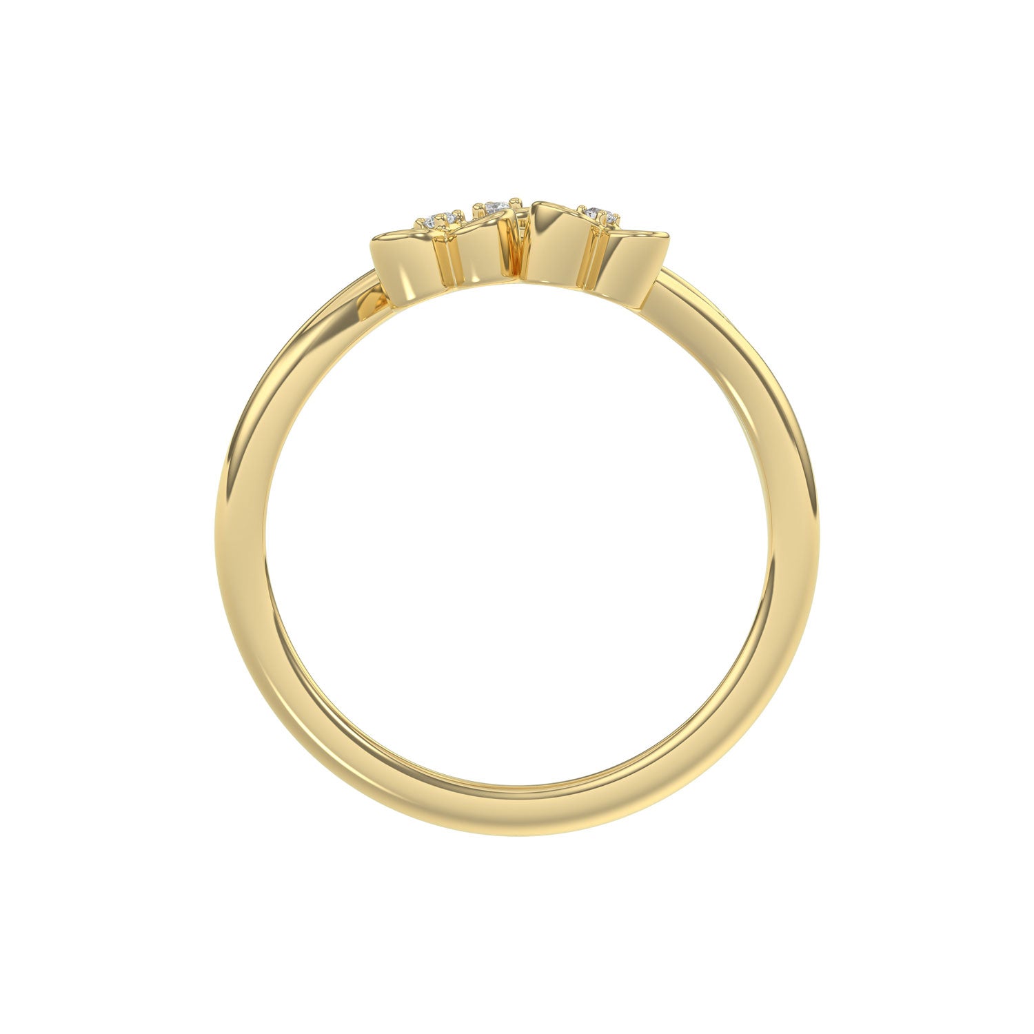 LADIES RING 0.20CT ROUND DIAMOND 14K YELLOW GOLD