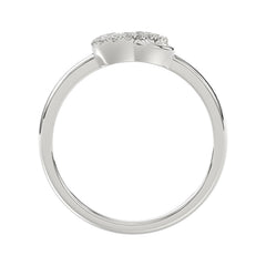 Ladies Lucky Horseshoe Fashion Ring 0.10Ct Round Diamond Sterling Silver White – Double Horseshoe Fashion Jewelry