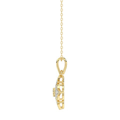 LADIES PENDANT 0.25CT ROUND DIAMOND 10K YELLOW GOLD