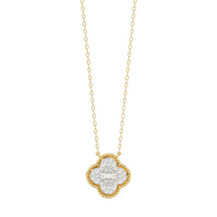 LADIES PENDANT 0.25CT ROUND/BAGUETTE DIAMOND 10K YELLOW GOLD