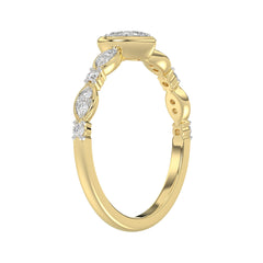 LADIES RING 0.25CT ROUND DIAMOND 10K YELLOW GOLD