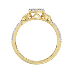 LADIES RING 0.33CT ROUND DIAMOND 10K YELLOW GOLD