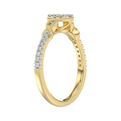 LADIES RING 0.33CT ROUND DIAMOND 10K YELLOW GOLD