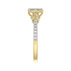 LADIES RING 0.33CT ROUND DIAMOND 10K YELLOW GOLD